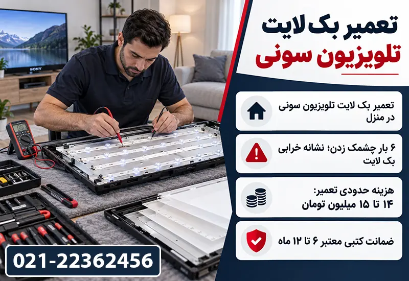 تعمیر بک لایت تلویزیون سونی
